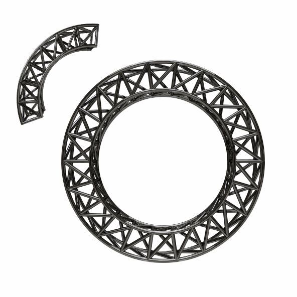 Round Aluminum Truss D - 4M 40x40 cm (black)