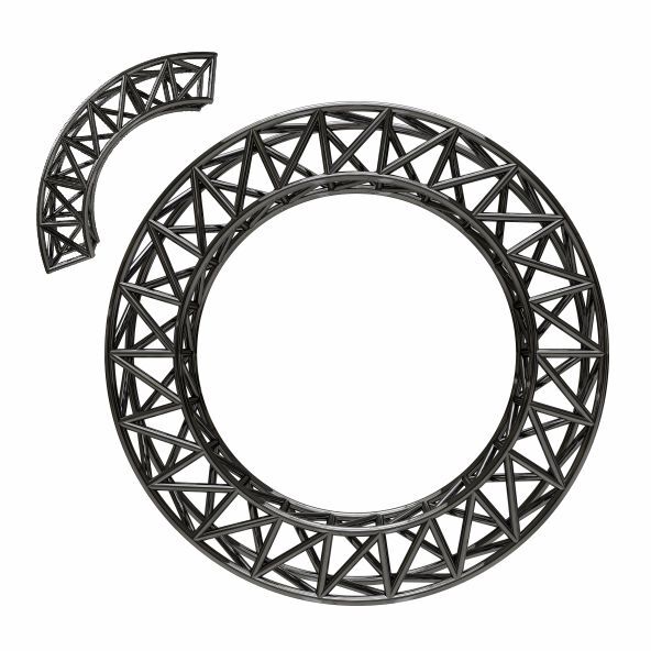Round Aluminum Truss D - 6M 40x40 cm (black)