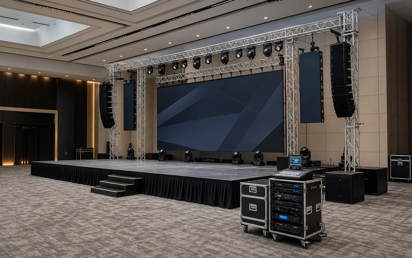 Stage equipment setup
